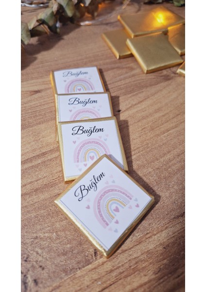 Sevgiliatolyem Isimli Bebek Çikolatası 24 Adet Yenidoğan Bebek Hediyelikleri