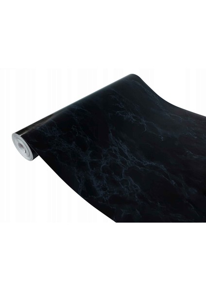 176-0048 Siyah Mermer Desen Yapışkanlı Folyo ( 45 cm x 1 mt )