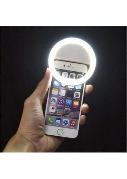 Youtuber LED Selfie LED Işıklı 3 Kademeli Telefon Tutucu Makyaj Işığı Ring Light USB Girişli fiyatları