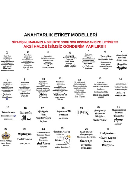 Sevgiliatolyem Isme Özel Dualı Anahtarlık 10 Adet Doğum Günü Mevlüt Babyshower Hediyelikleri modelleri