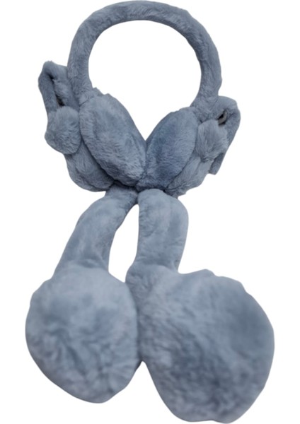 Kız Çocuk Gri Renk Mickey Figürlü Pompalı Sesli Kışlık Peluş Kulaklık indirimleri