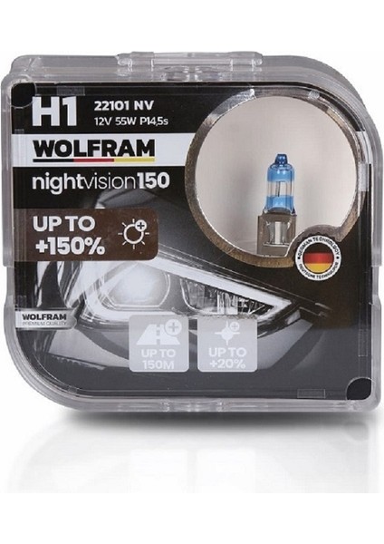 H1 halojen Ampul Performans Ampulü +%150 Fazla Işık ve %20 Beyaz Işık 12V 55W Wolfram 1tkm (2 adet) modelleri