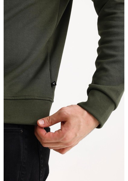 Unisex Yarım Fermuarlı Dik Yaka Sweat
