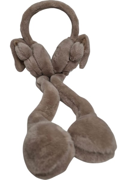 Kız Çocuk Kahverengi Renk Mickey Figürlü Pompalı Sesli Kışlık Peluş Kulaklık fırsatları