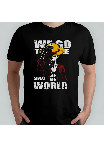 One Piece Monkey D. Luffy %100 Pamuklu Bisiklet Yaka T-Shirt Model 20