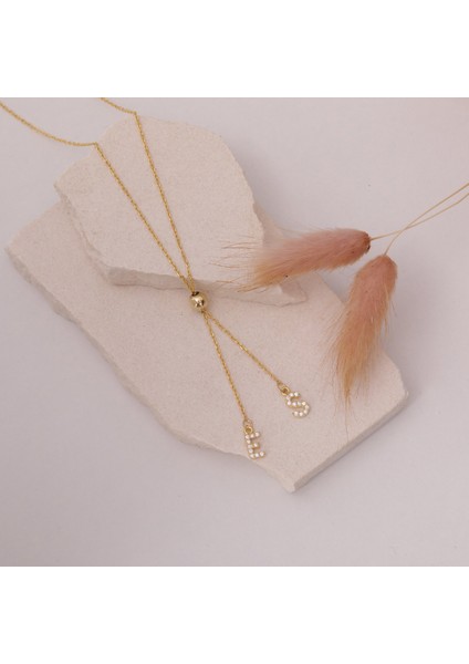 925 Ayar Gümüş Iki Harfli Sallantılı Kolye modelleri