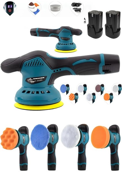 Alman V999 Şarjlı Araç Parke Mermer Ahşap Polisaj Pasta Cila Parlatma Makinesi