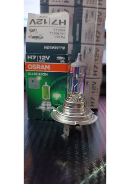 Osram H7 HALOJEN AMPÜL 55W Allseason Super +%30 Kolormatik Kar ve Sis Için Özel 4 Mevsimli (1ADET)
