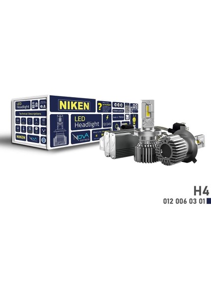 LED Xenon Nova Serisi H4 (90W) 6500K 24.000LM