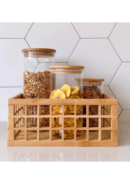 Bambu Kafes Orta Boy ve Küçük Boy Organizer 2 Adet Çok Amaçlı Sepet,banyo,mutfak Dekor fiyatları
