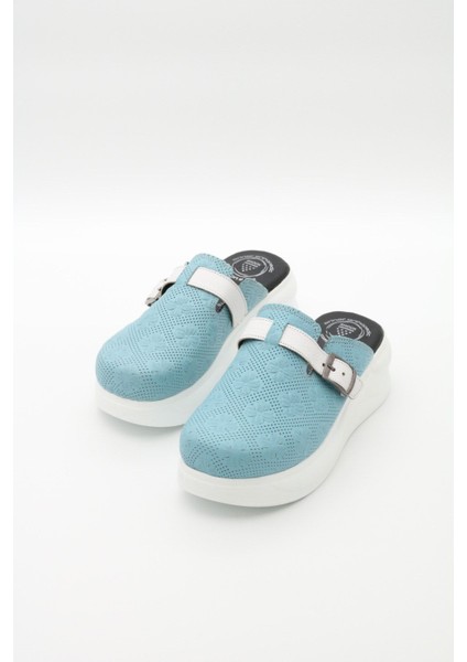 Kadın Deri Sabo Terlik %100 Deri Kabartma Desenli Tam Ortopedik Ev Hastane Doktor Hemşire fiyatları