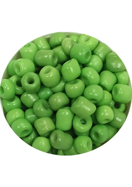Dökme Cam Kum Boncuk Büyük Boy (6/0) 4 mm - 20 Gram - Yeşil - BNC072