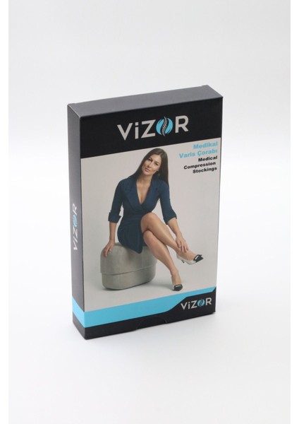 Siyah Diz Üstü Silikonlu Çorap Orta Basınç Burnu Açık Ccl-2 modelleri