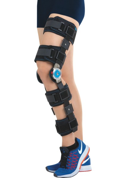 Yan Barlı Ayarlanabilir Eklemli Diz Ortezi Uzun