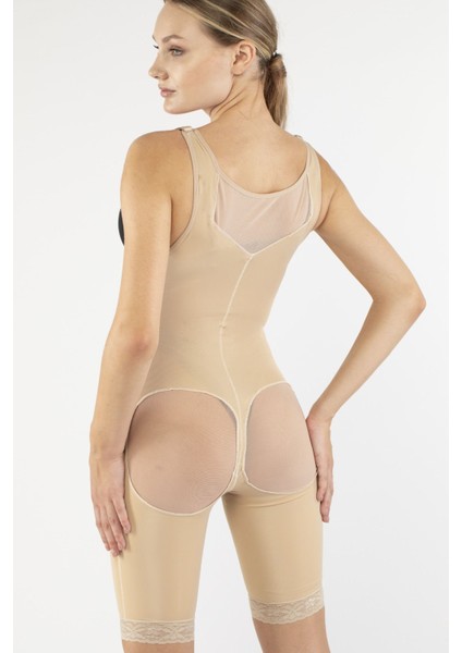 Kalça-Yağ Transferi Tam Vücut Kompresyon Korsesi Ten (Diz Üstü) indirimleri