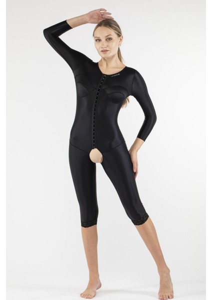 Tüm Vücut Askılı Post Op Kompresyon Korsesi Siyah fiyatları