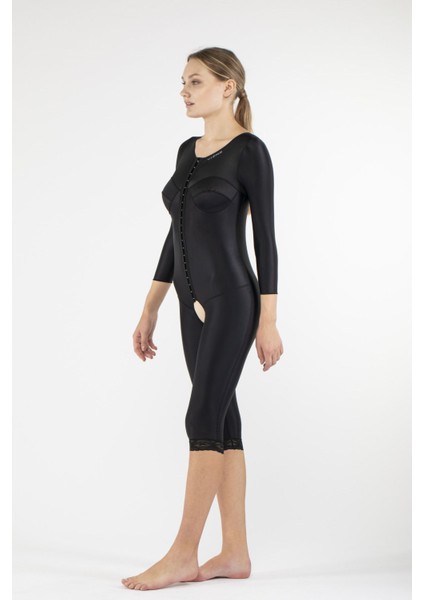 Tüm Vücut Askılı Post Op Kompresyon Korsesi Siyah modelleri