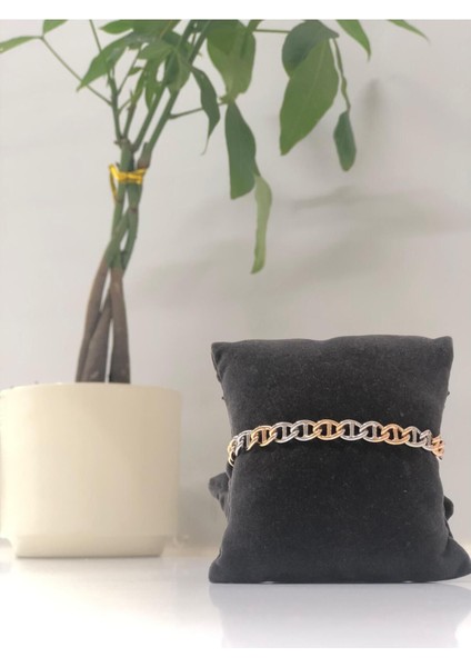 Xuping Çift Renk Hallow Bileklik Kadın Vıp Rose Gold Bileklik Paslanmaz Çelik