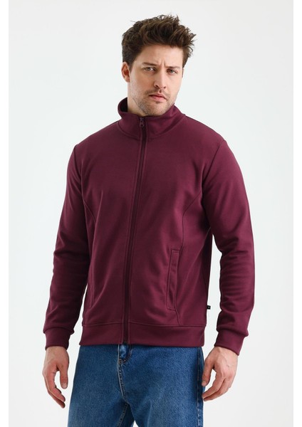 Unisex Fermuarlı Dik Yaka Sweat