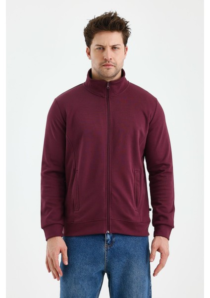 Unisex Fermuarlı Dik Yaka Sweat