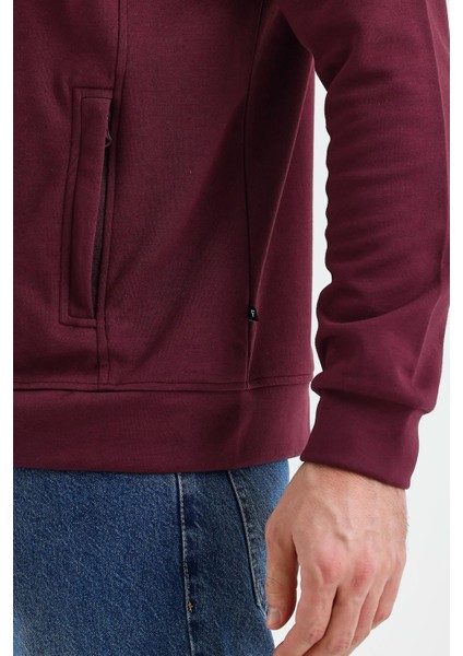 Unisex Fermuarlı Dik Yaka Sweat