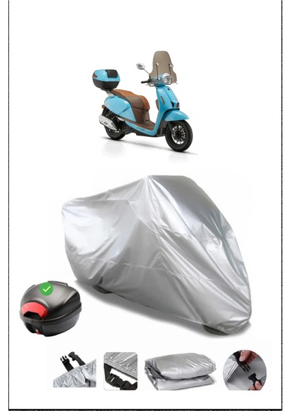 Rks Ltr 125 Arka Çanta Uyumlu Motosiklet Branda Su Geçirmez Dayanıklı Kumaş