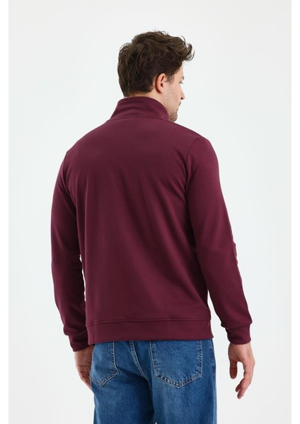 Unisex Fermuarlı Dik Yaka Sweat