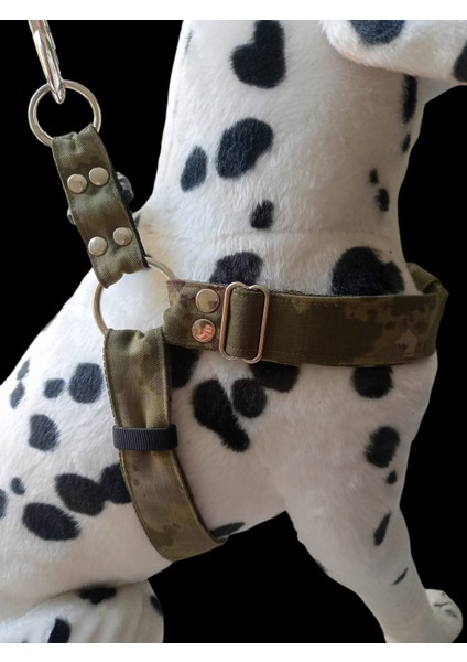 Köpek göğüs tasması orta ve büyük ırk kamuflaj destekli kumaş genişlik:3cm göğüs ölçüsü:55-95cm ayarlamalı dog harness GT4-7
