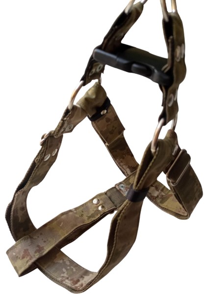 Köpek göğüs tasması orta ve büyük ırk kamuflaj destekli kumaş genişlik:3cm göğüs ölçüsü:55-95cm ayarlamalı dog harness GT4-7