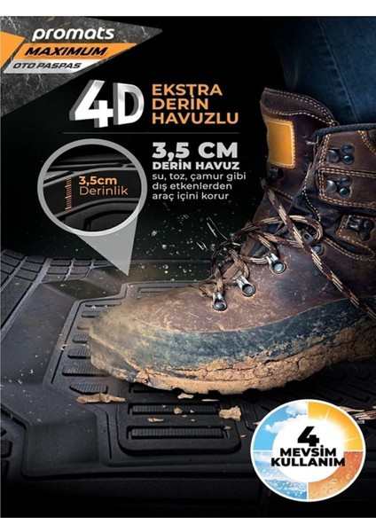 Dacia Yeni Sandero Stepway 4d Oto Paspas Maximum Siyah