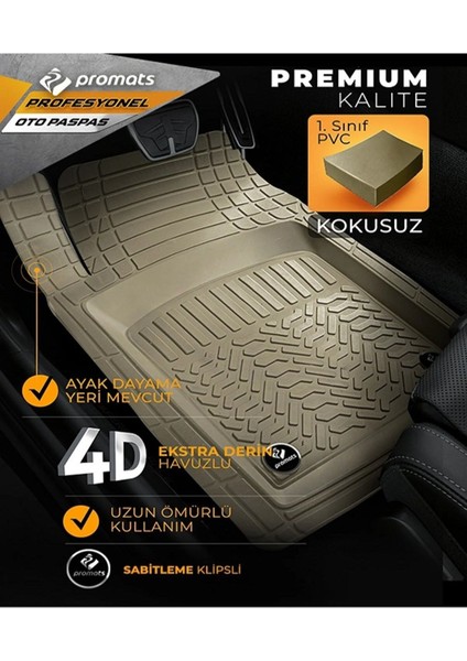 Renault Clio 2 1999-2006 4d Oto Paspas Profesyonel Bej