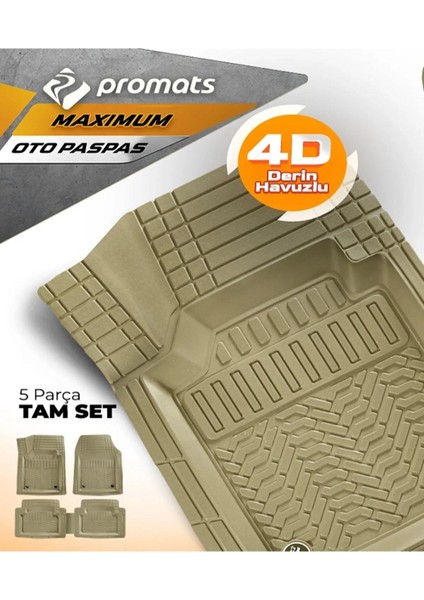 Skoda Octavia 2005-2013 4d Oto Paspas Maximum Bej
