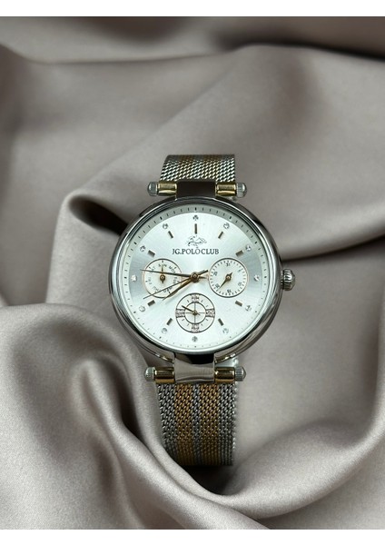 Gümüş-Rose Gold Hasır Kadın Kol Saati