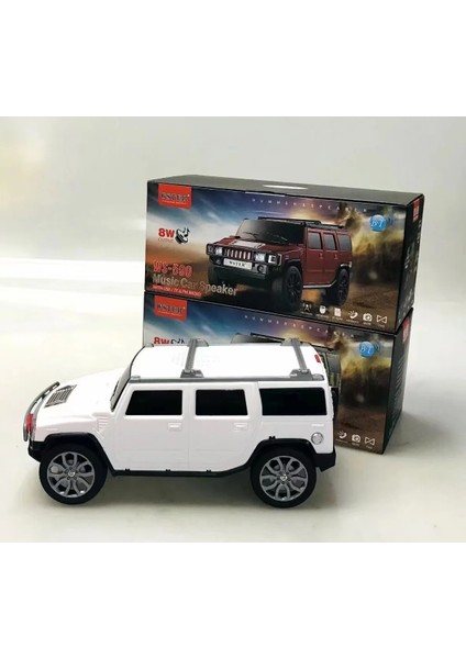 WS590 Model Jeep Araba Tws Müzik Çalar Kolon Bluetooth Hoparlör Speaker 8 Watt Fm Radyo Sd Kart USB
