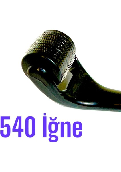 Toptan Dermaroller Titanyum 540 Iğneli 0.5mm Siyah