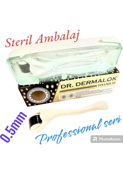25 Adet Titanyum Uçlu 540 Iğneli Derma Roller 0.5 mm Beyaz