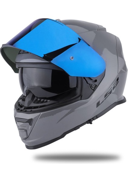 Storm 2 Nardo Gri Kapalı Motosiklet Kaskı Mavi Camlı modelleri