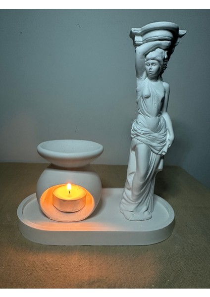 Cam Bardakta Fosforlu Turuncu Mum Soya Wax