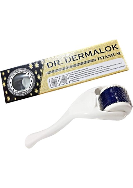 Dermaroller Professional-Saç, Sakal, Kaş, Serum Kullanımına Uygun Yeni Seri 1 mm Beyaz
