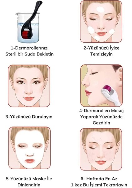Dermaroller Titanyum 540 Iğneli 1 mm Siyah