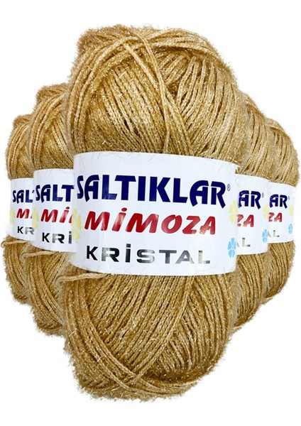 5 Adet Mimoza Kristal Işıltılı Şal Patik Yelek Ipi 100