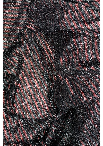 Sakallı Çizgili Pullu Kumaş Pullu Payet Kumaş Abiye Nişan Düğün Siyah Bordo fiyatları