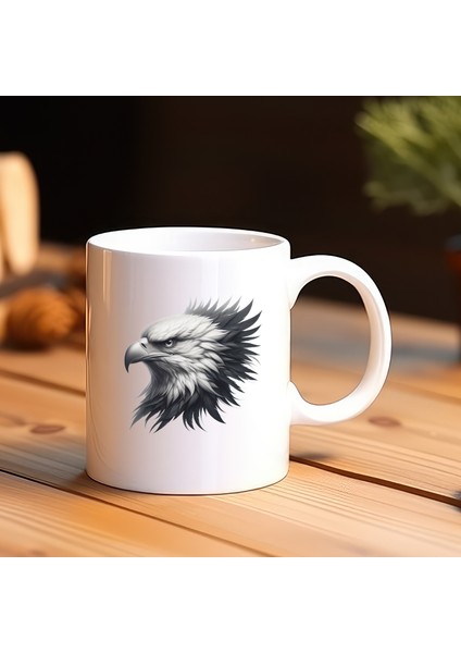 Kartal Desenli Kupa Fincan