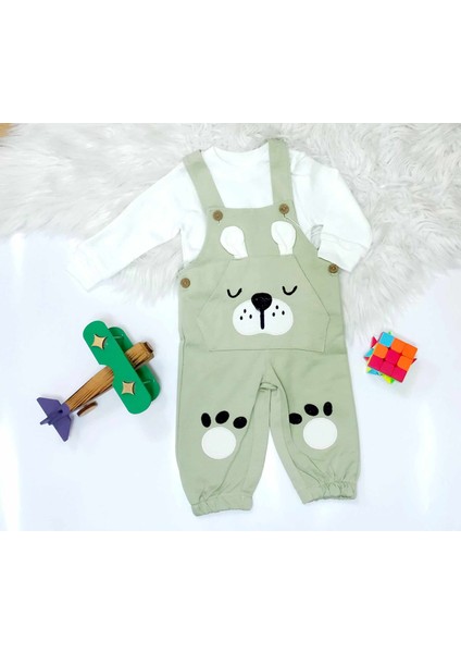Kız Erkek Bebek Tulum Pamuklu Tulum 2li Beyaz Body Salopet Bebek Takım