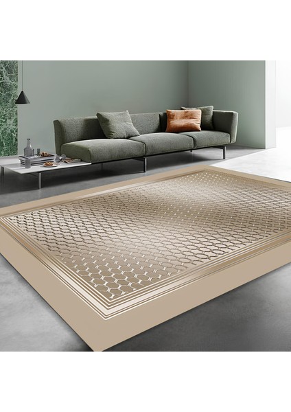 Kaymaz Taban Modern Premium Kalite Salon Mutfak Koridor Halısı Vizon 4045