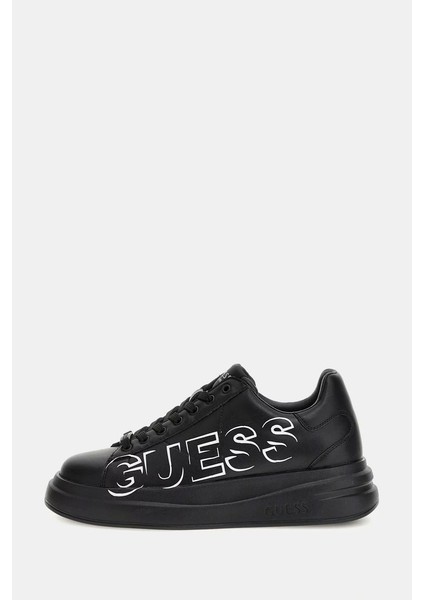 Erkek Siyah Elba Logolu Sneaker