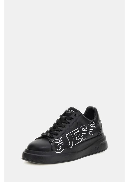 Erkek Siyah Elba Logolu Sneaker