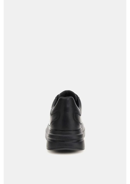 Erkek Siyah Elba Logolu Sneaker