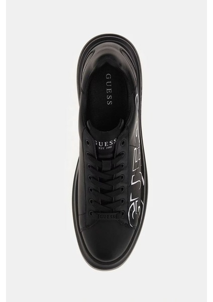 Erkek Siyah Elba Logolu Sneaker
