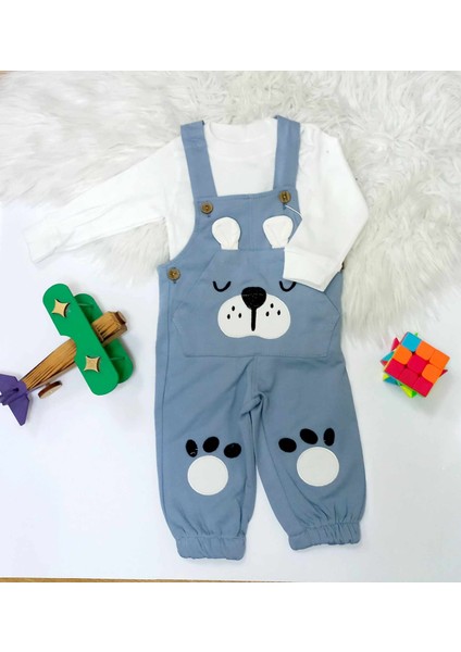 Kız Erkek Bebek Tulum Pamuklu Tulum 2li Beyaz Body Salopet Bebek Takım